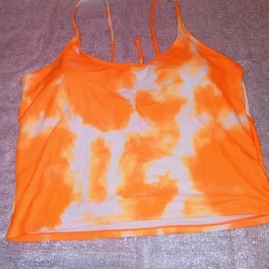 Swim top by Coral Reef. Orange and white tie dye, size XXL